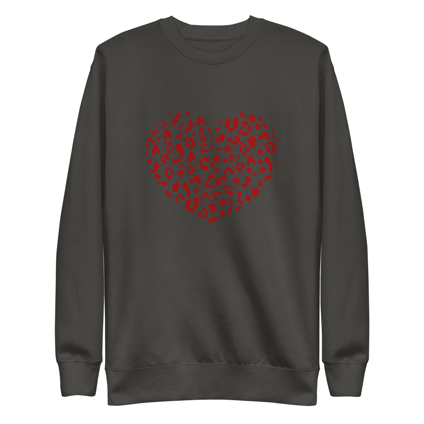 Leopard Heart Sweatshirt · Vintage Black