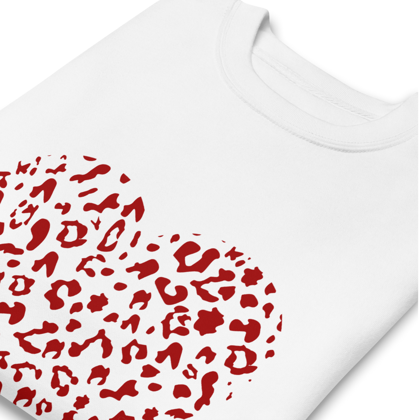 Leopard Heart Sweatshirt · White