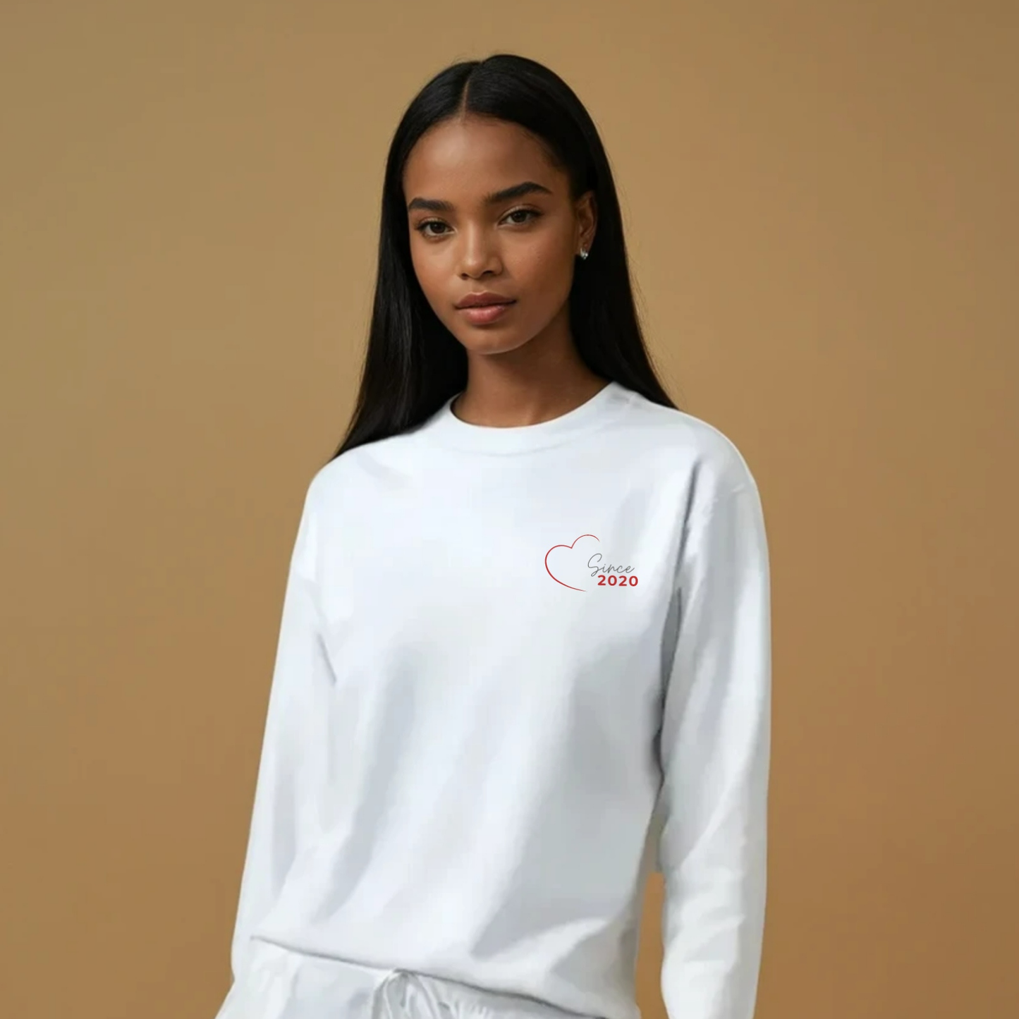 Loved Since Sweatshirt · White