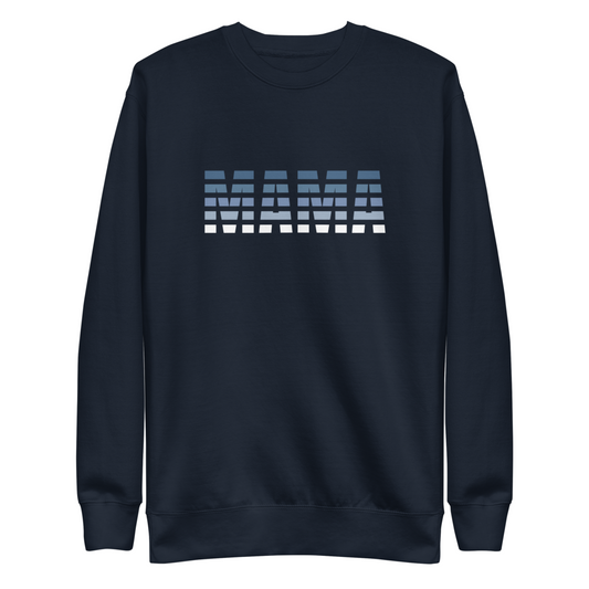 Mama Striped Sweatshirt · Navy