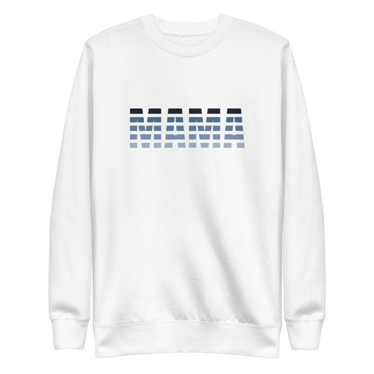 Mama Striped Sweatshirt · White