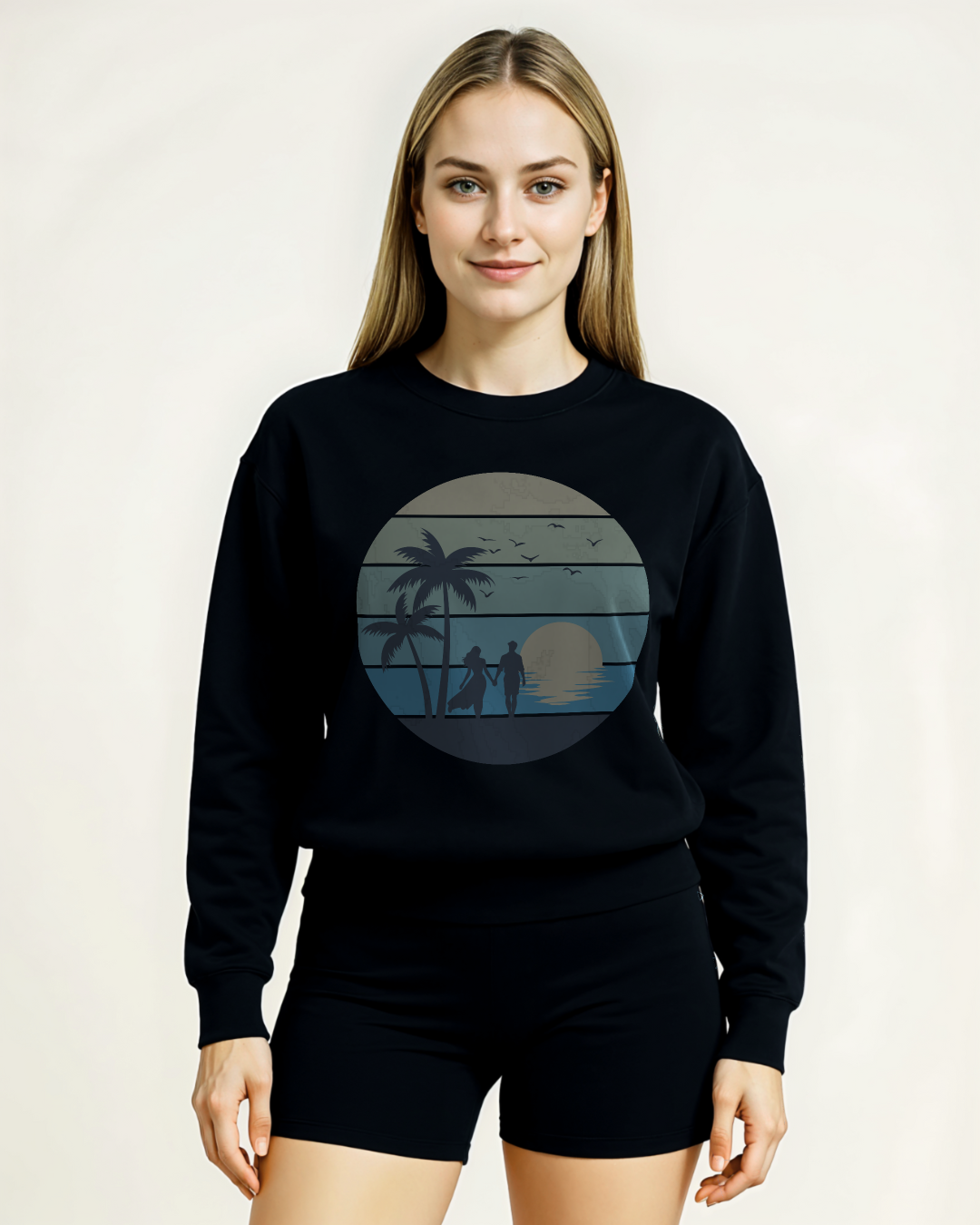 Retro Romantic Sweatshirt · Navy