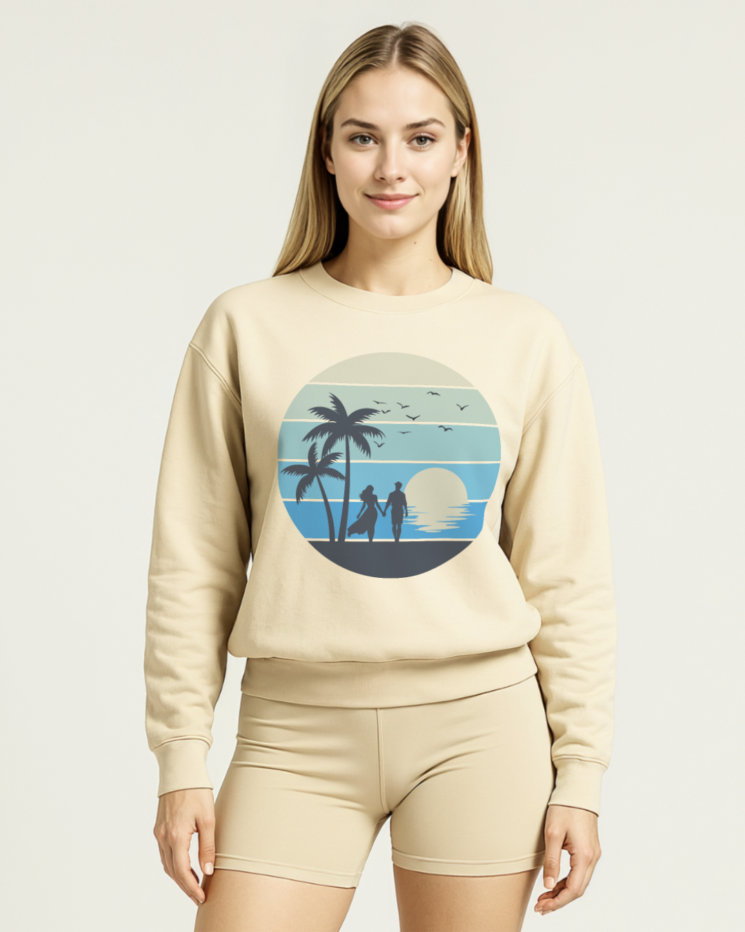 Retro Romantic Sweatshirt · Sand